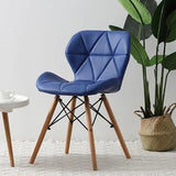 Butterfly PU Kitchen Dining Chair With Wooden Legs