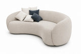 London Boucle Fabric C-Shape Sofa