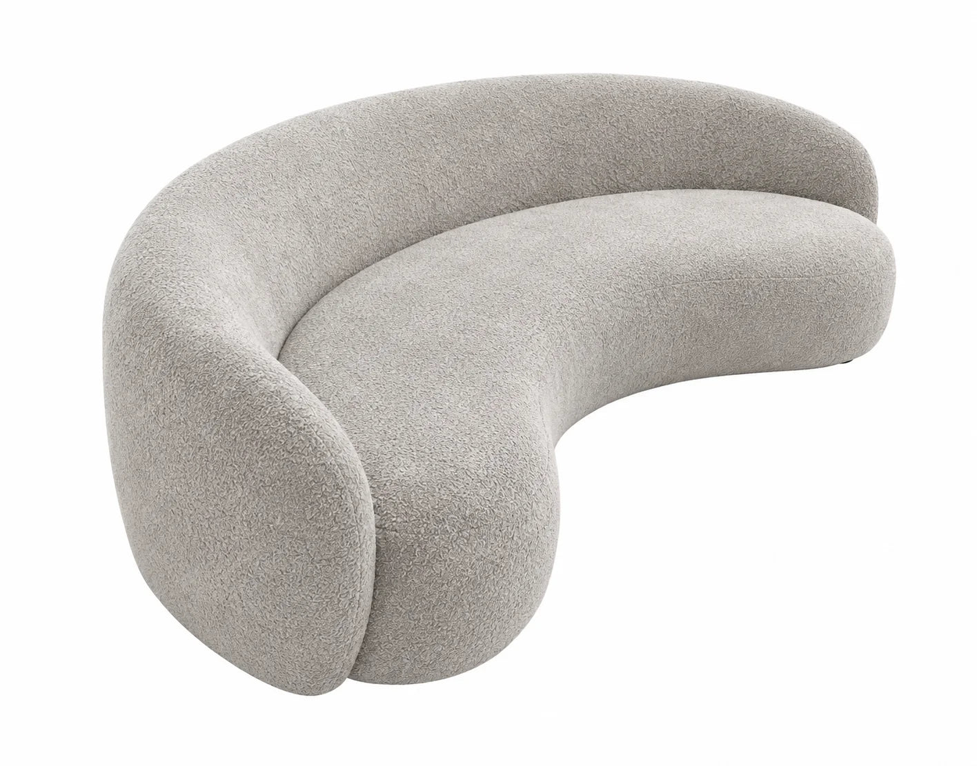 London Boucle Fabric C-Shape Sofa