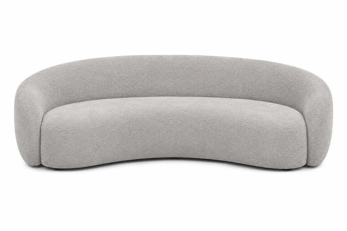 London Boucle Fabric C-Shape Sofa