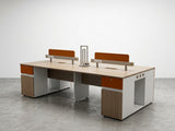 SQUIZ 4 person ( 4x8 ft ) Workstation with 4 built in sockets