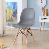 Dona Durable Plastic Kitchen Dining Chair With Wooden Legs