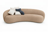 London Boucle Fabric C-Shape Sofa
