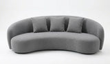 London Boucle Fabric C-Shape Sofa