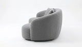 London Boucle Fabric C-Shape Sofa