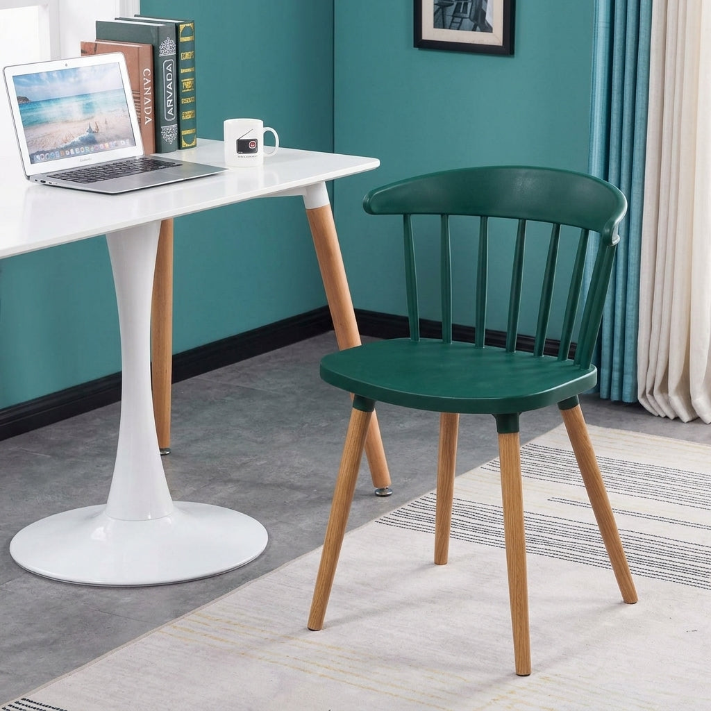 EVA Curve back Durable Plastic Cafe Chair with Metal Legs