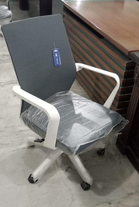 Lecto Medium Back Mesh Office Chair (Grey)