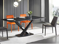 Erica Dining Table 8 Seater (Black Top)