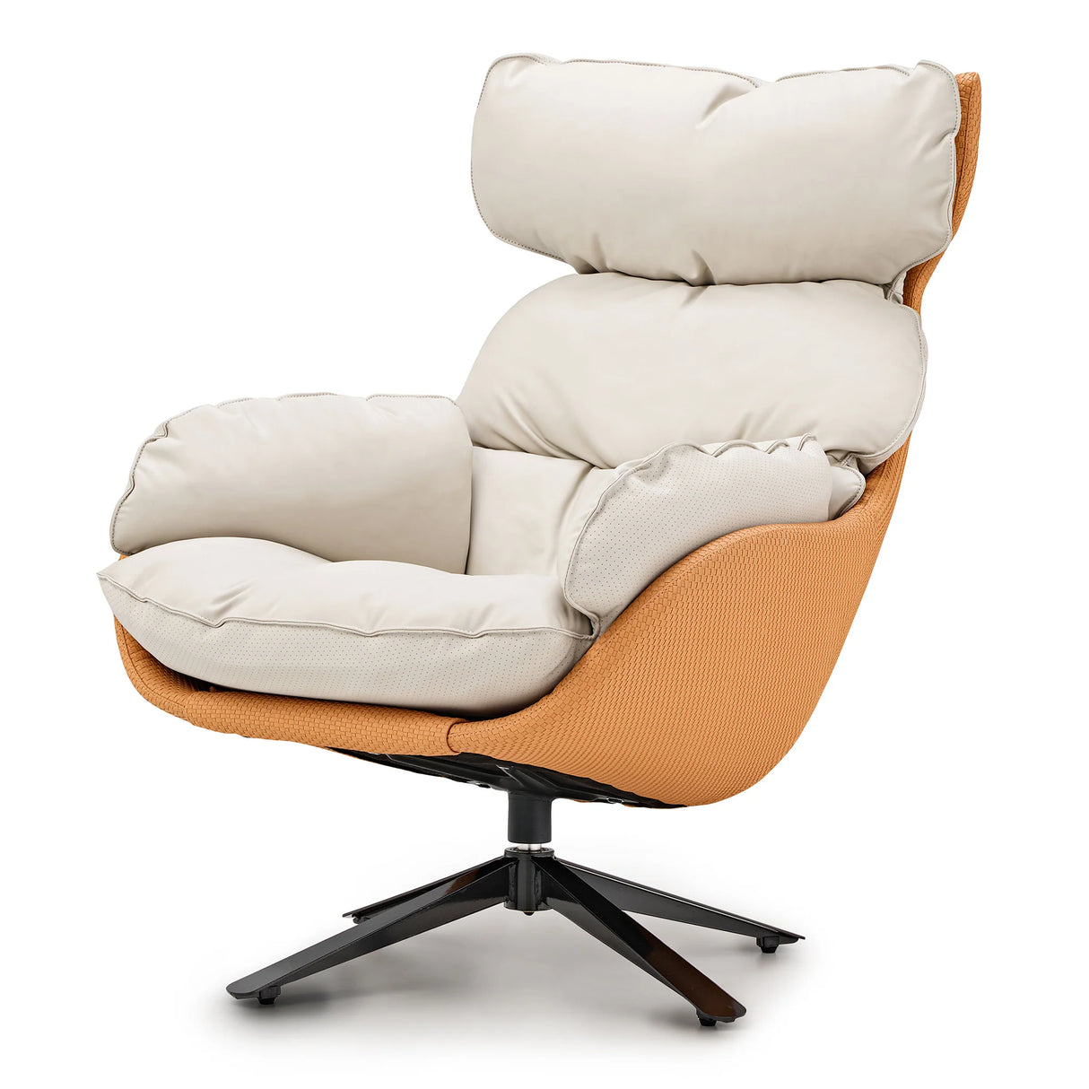 Nova Textured Fabric Swivel Lounge Chair