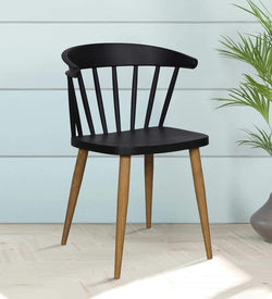 EVA Curve back Durable Plastic Cafe Chair with Metal Legs