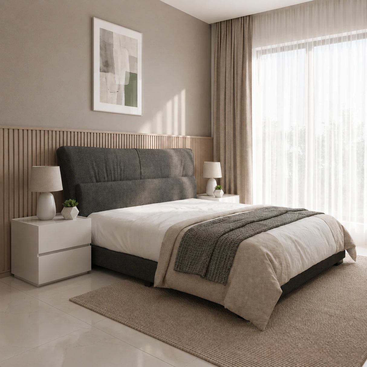 Valen Luxury Fabric Bed