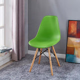 DWS Durable Plastic Cafe Dining Chair with Wooden Legs