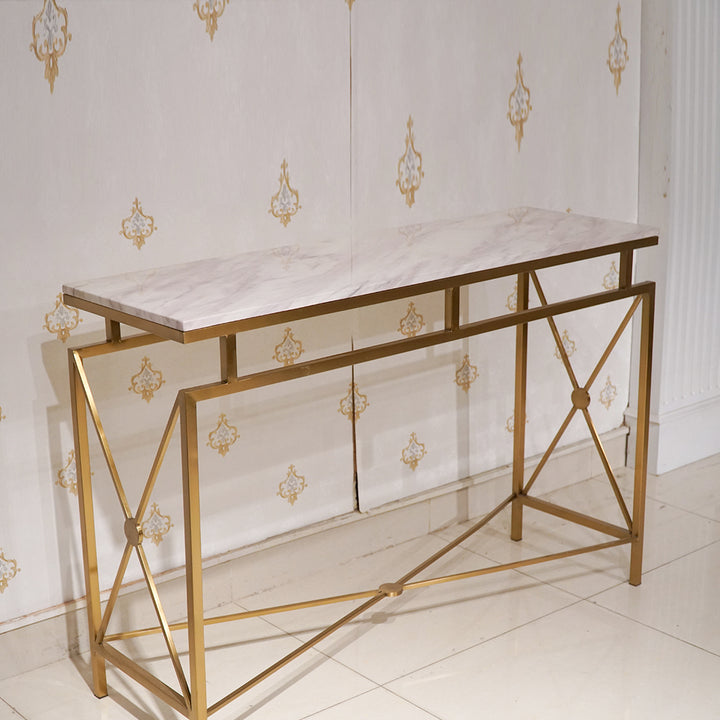 X- Style Console Table (White)