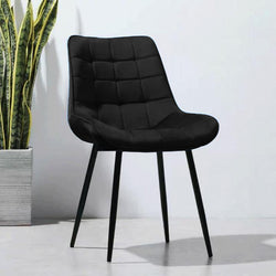 Orlando Velvet Chair (Black)