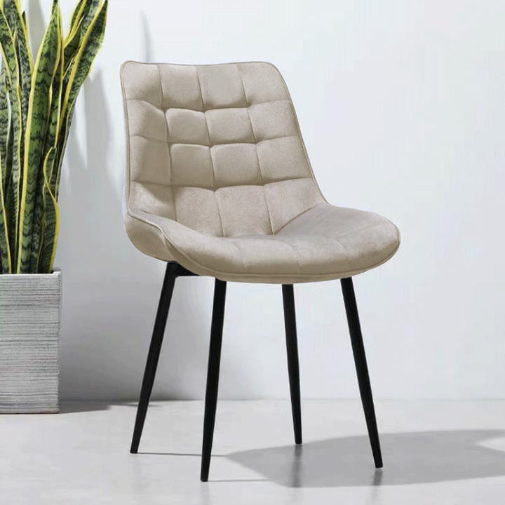 Orlando Velvet Modern Dining Chair (Beige)