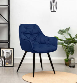 Colby Velvet Arm Chair (Blue)