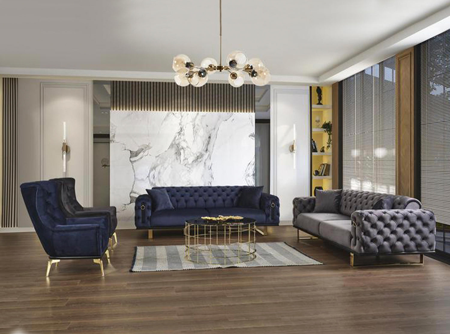 Florence Modern Luxury Sofa Set (3 Seater)