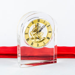 Crystal Glass Clock Decor