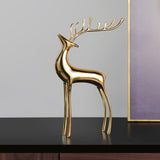 Brass Gold Deer Pair