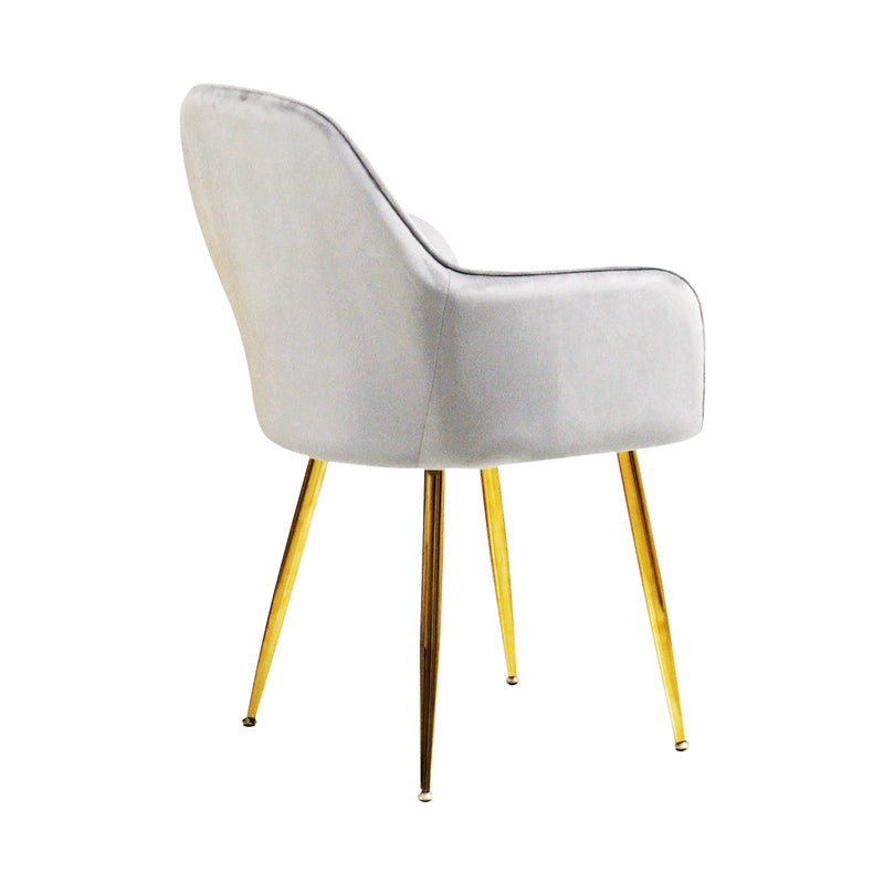 Kole Gold Velvet Armchair (Grey), dining chairs, wooden dining chairs