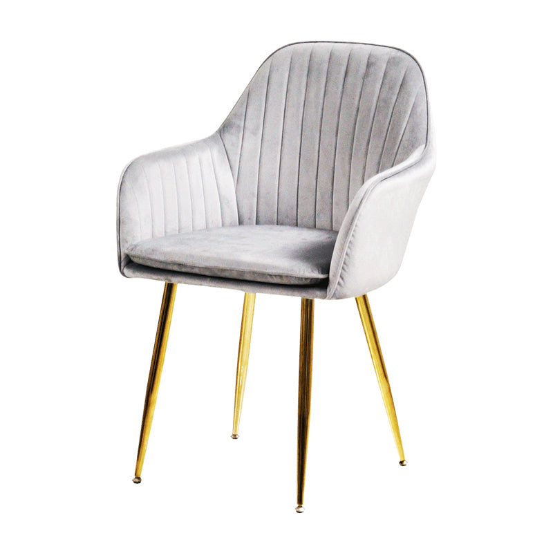 Kole Gold Velvet Armchair (Grey), dining chairs, wooden dining chairs