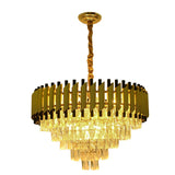 Luxury Crystal & Black  Chandelier - Diameter 32Inches / Luxury Warm Light