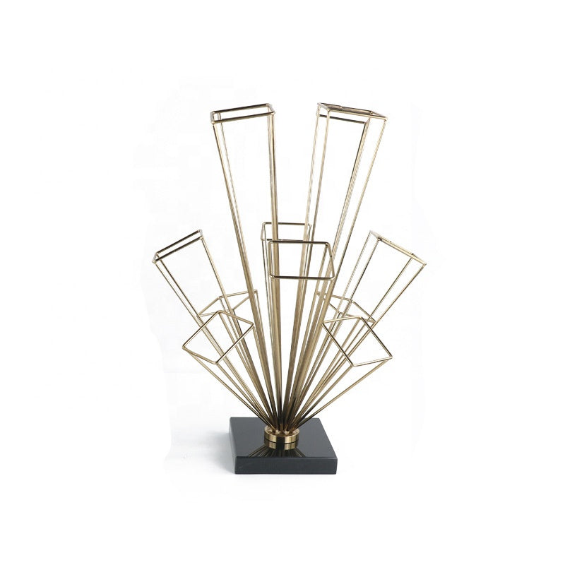 Abstract Electroplated Gold Décor Set