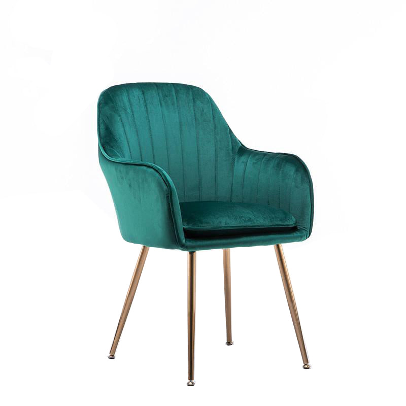 Kole Gold Velvet Armchair (Green)