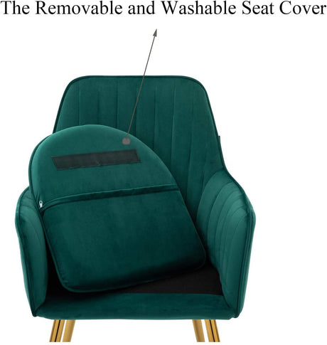 Kole Gold Velvet Armchair (Green)