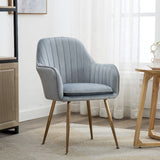 Kole Gold Velvet Armchair (Grey), dining chairs, wooden dining chairs