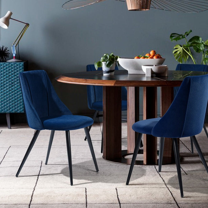 Jessica Velvet Chair (Blue), modern dining chairs, dining room chairs
