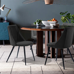 Jessica Velvet Chair (Black), modern dining chairs, dining room chairs