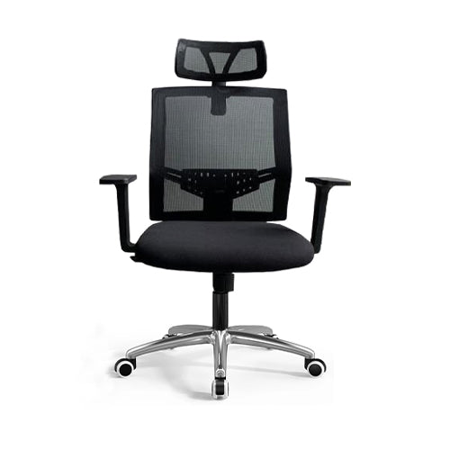 Brian Mesh Black Office Chair (with Head Rest)