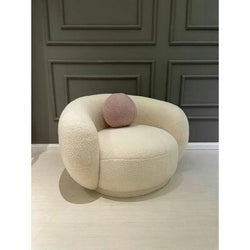 London Boucle Round Armchair
