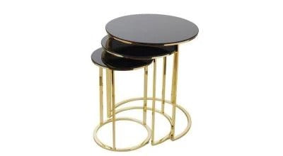 Aras Nesting Table Set (Gold)