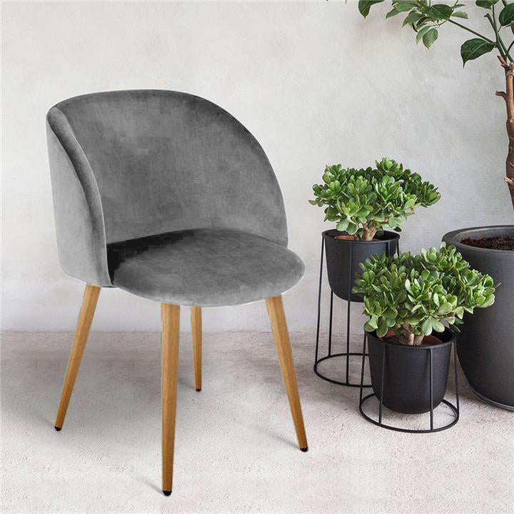 Mitzi Armchair / Dining with light Wood texture legs (Grey)