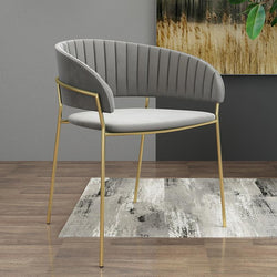 Linzy Gold Chair (Grey)