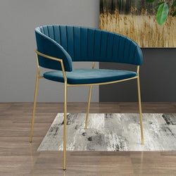 Linzy Gold Chair (Blue)