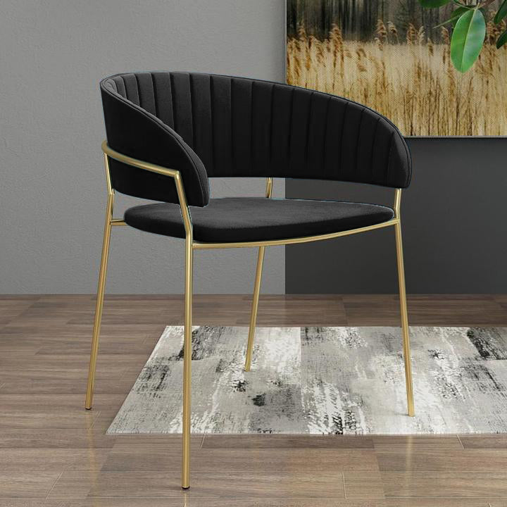 Linzy Gold Dining / Armchair (Black)