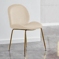 Diana Velvet Dining Chair (Off-White)