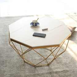 Octagon Onyx Marble Table, coffee table sets